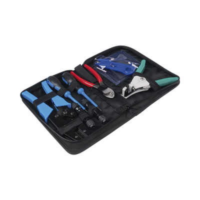 Juego de Herramientas y Accesorios, para Instalación de Sistema Solar. Incluye: Pinzas (3), Desarmadores (2), Llaves (2) y Accesorios (7).