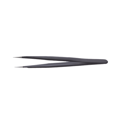 Pinzas Antiestáticas Inoxidable con Pintura Antiestática. Mango Ancho, Punta Afilada.