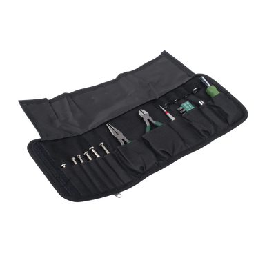 Juego de Herramientas en Estuche Portátil con 25 Pzas.  (Desarmadores Finos + Pinzas + Puntas + Maneral).