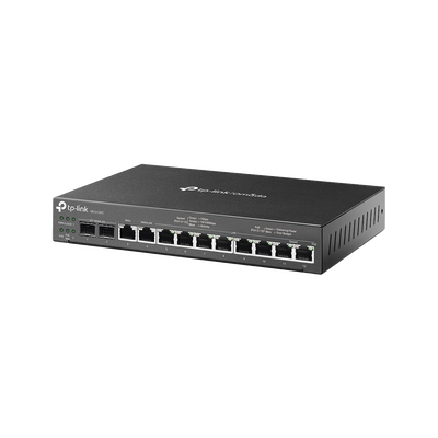 Router Omada VPN / SDN Multi-WAN 1G / Switch con PoE y Controlador  / 2 puerto WAN/LAN SFP 1G / 1 Puerto RJ45 WAN / 1 Puerto WAN/LAN RJ45 / 8 Puertos PoE+ LAN RJ45 /  24,980 Sesiones Concurrentes / Administración por Controlador Omada o Stand-Alone