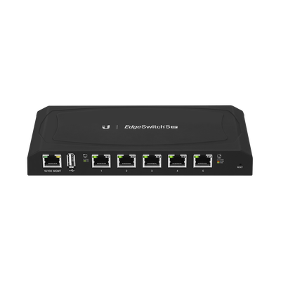 EdgeSwitch 5XP Administrable de 5 Puertos Gigabit PoE de 24 V Pasivo, con funciones avanzadas de Capa 2