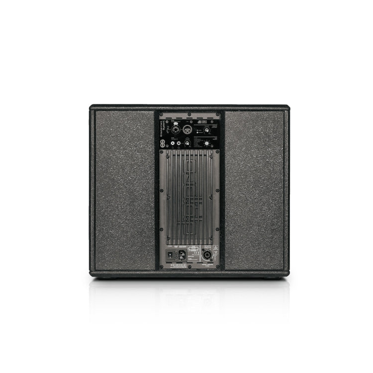 dBTechnologies ES802 sistema de sonido portátil biamplificado compuesto por dos altavoces pasivos y un subwoofer de 12”. amplificador de potencia de pico de 1200 W, DSP permite elegir entre 8 ecualizaciones diferentes