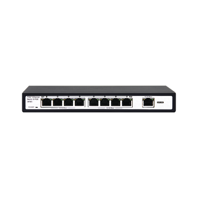 Switch PoE / 100 Metros PoE / 8 puertos 802.3af/at ( 132.5 W ) 10/100Mbps + 1 puerto Uplink.