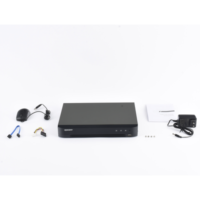 DVR 16 Canales TurboHD + 8 Canales IP / 5 Megapixel Lite - 3K Lite / Acusense (Evita Falsas Alarmas) / Audio por Coaxitron / 1 Bahía de Disco Duro / H.265+ / Salida de Video en Full HD