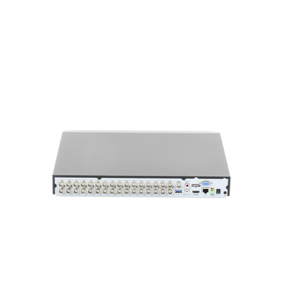 DVR 32 Canales TurboHD + 8 Canales IP / 5 Megapixel Lite - 3K Lite / Acusense (Evita Falsas Alarmas) / Audio por Coaxitron / 2 Bahías de Disco Duro / H.265+