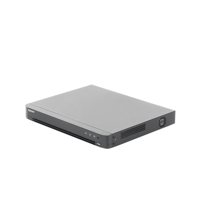 DVR 32 Canales TurboHD + 8 Canales IP / 5 Megapixel Lite - 3K Lite / Acusense (Evita Falsas Alarmas) / Audio por Coaxitron / 2 Bahías de Disco Duro / H.265+