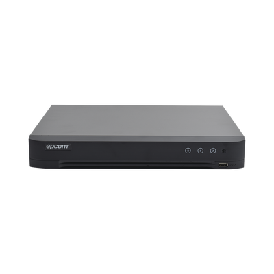 DVR 8 Megapixel / 8 Canales 4K TURBOHD + 8 Canales IP / 1 Bahía de Disco Duro / 4 Canales de Audio / 8 Entradas de alarma / Vídeoanálisis