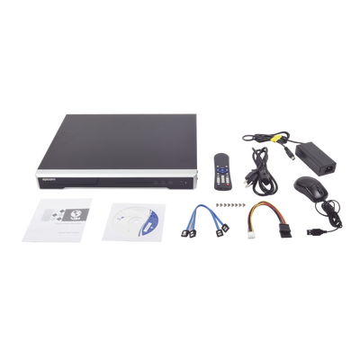 DVR 8 Megapixel / Soporta 16 Canales 4K TURBOHD (Con Firmware) + 16 Canales IP / 2 Bahía de Disco Duro / 4 Canales de Audio / 16 Entradas de alarma / Vídeoanálisis