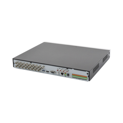 DVR 16 Canales TurboHD + 16 Canales IP / 8 Megapixel (4K) / Acusense (Evita Falsas Alarmas) / Audio por Coaxitron / 2 Bahías de Disco Duro / 8 Entradas de Alarma / 4 Salidas de Alarma / H.265+ / Salida de Video en 4K