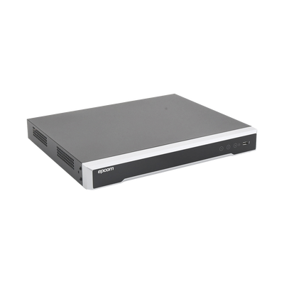 DVR 16 Canales TurboHD + 16 Canales IP / 8 Megapixel (4K) / Acusense (Evita Falsas Alarmas) / Audio por Coaxitron / 2 Bahías de Disco Duro / 8 Entradas de Alarma / 4 Salidas de Alarma / H.265+ / Salida de Video en 4K