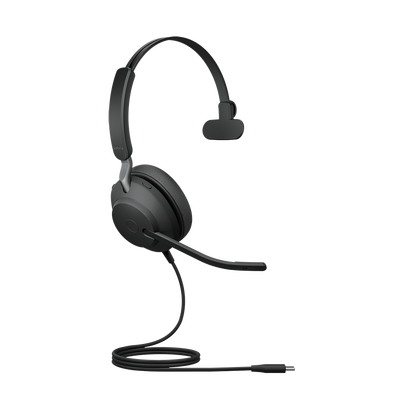 Jabra Evolve 2 40, Auricular mono versión UC con aislamiento de ruido, conexión USB-C y indicador de ocupado (Busylight) (24089-889-899)