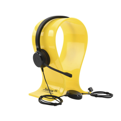 Jabra Evolve 30 Duo con conexión USB / 3.5mm, micrófono con cancelación de ruido y controlador en el cable con botones e indicadores LED (5399-823-309)