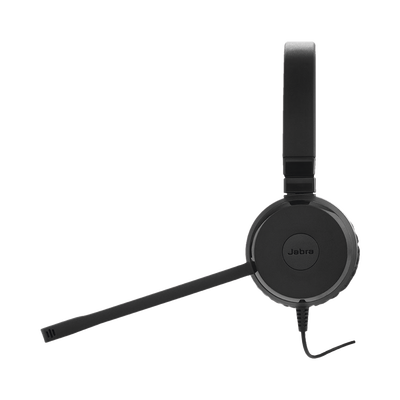 Jabra Evolve 30 Duo con conexión USB / 3.5mm, micrófono con cancelación de ruido y controlador en el cable con botones e indicadores LED (5399-829-309)