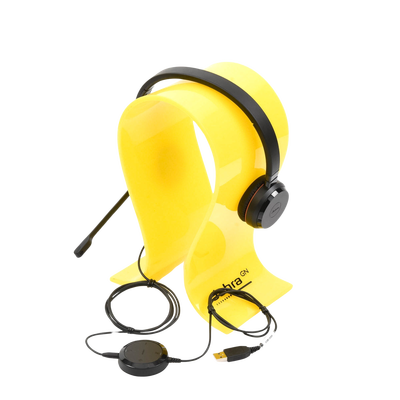 Jabra Evolve 30 Duo con conexión USB / 3.5mm, micrófono con cancelación de ruido y controlador en el cable con botones e indicadores LED (5399-829-309)