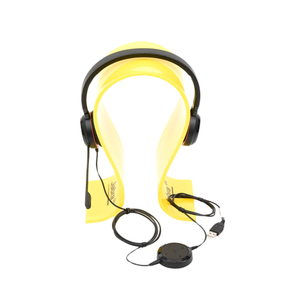 Jabra Evolve 30 Duo con conexión USB / 3.5mm, micrófono con cancelación de ruido y controlador en el cable con botones e indicadores LED (5399-829-309)