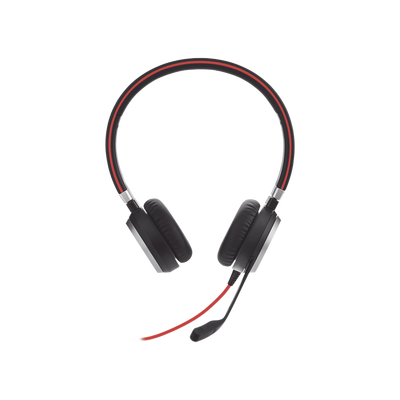 Jabra Evolve 40 Duo con Conexión USB / 3.5 mm, indicador de ocupado y cancelación de ruido pasiva (6399-823-109)