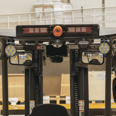 Luz LED límite de arco color rojo, para zonas de trabajo en montacargas y vehiculos