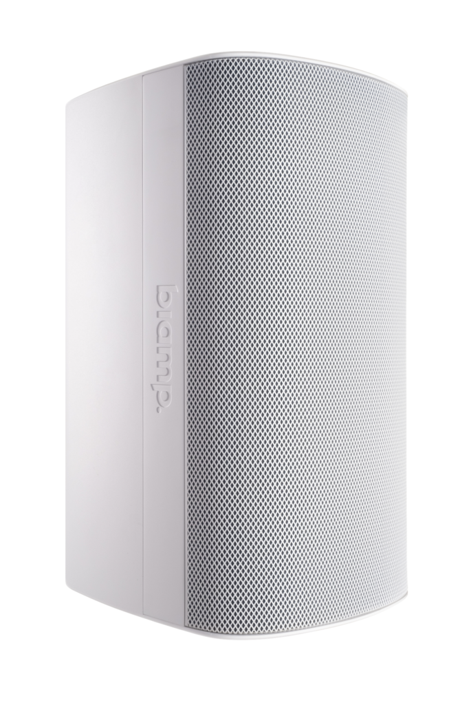 BIAMP Desono EX-S10-UB-W Altavoz coaxial de 2 vías, de 10" montaje en superficie, interior/exterior, color blanco, controlador de compresión de altas frecuencias; funcionamiento a 8 ohmios o 70 V/100 V; soporte incluido 300W continuos, 1200W pico 1 PIEZA
