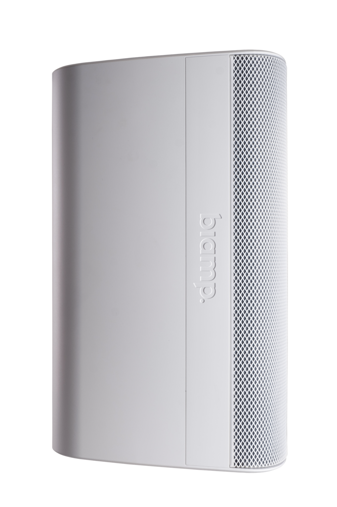 BIAMP Desono EX-S8-UB-W Altavoz coaxial de 2 vías, de 8" montaje en superficie, interior/exterior, color blanco, controlador de compresión de altas frecuencias; funcionamiento a 8 ohmios o 70 V/100 V; soporte en U de indexación incluido