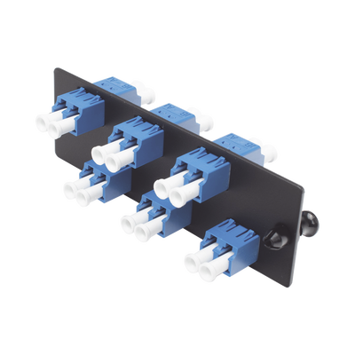 Placa Acopladora de Fibra Optica FAP, Con 6 Conectores LC Duplex (12 Fibras), Para Fibra Monomodo OS1/OS2, Color Azul