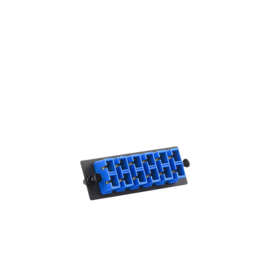 Placa Acopladora de Fibra Optica FAP, Con 6 Conectores SC Duplex (12 Fibras), Para Fibra Monomodo OS1/OS2, Color Azul