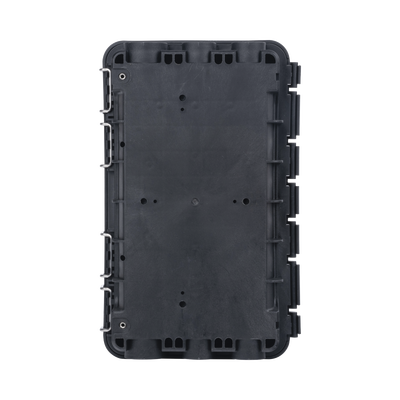 Caja de Distribución de Fibra Óptica, Hasta 96 Empalmes, Exterior IP65, Color Negro