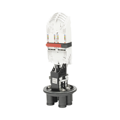 Caja de Distribución de Fibra Óptica Vertical tipo Domo, hasta 96 empalmes, Exterior, IP68