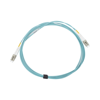Jumper de Fibra Óptica Multimodo 50/125 XGLO OM3, LC-LC Duplex, OFNR, Color Aqua, 3 Metros