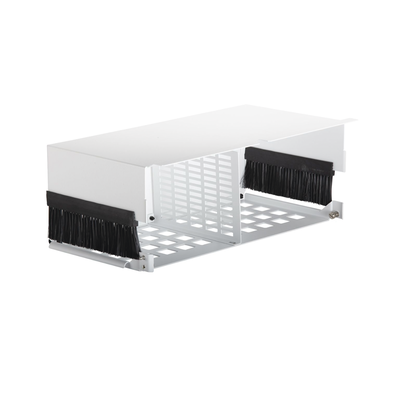 Placa Para Administración de Cables de Fibra Óptica en Paneles HD Flex™, 4 UR, Color Negro