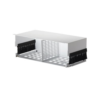 Placa Para Administración de Cables de Fibra Óptica en Paneles HD Flex™, 4 UR, Color Negro