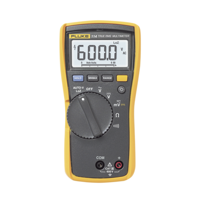 Multímetro Digital Básico para Electricista, Uso con Voltaje Máximo de 600 V y Pantalla LED Retroiluminada