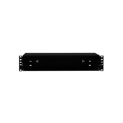 Panel de Distribución de Fibra Óptica, Acepta 8 Casetes QuickNet o Placas FAP/FMP con Panel CFAPPBL2 (No Incluido), Bandeja Fija, Hasta 192 Fibras, Color Negro, 2UR