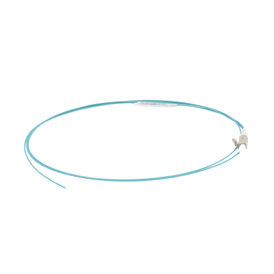Pigtail de Fibra Óptica LC Simplex, Multimodo OM4 XGLO 50/125, OFNR, Color Aqua, 1 Metro