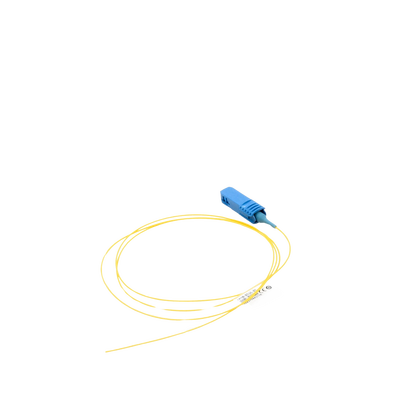 Pigtail de Fibra Óptica SC/UPC Simplex, Monomodo OS1/OS2 XGLO, OFNR, Color Amarillo, 1 Metro