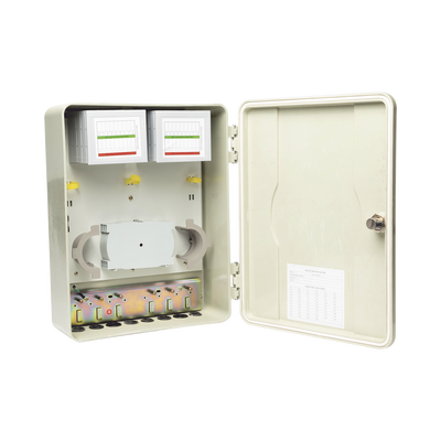 Gabinete Pasivo de Fibra Óptica, Acepta Cuatro Placas FPONEAP12, IP55, Montaje en Poste o Pared