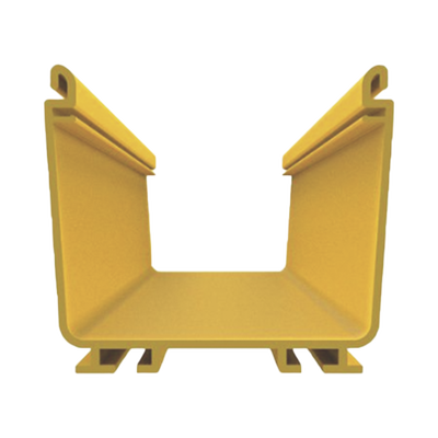 Canaleta FiberRunner™ 4X4, de PVC Rígido, Color Amarillo, 2 m de Largo