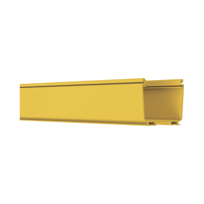 Canaleta FiberRunner™ 4X4, de PVC Rígido, Color Amarillo, 2 m de Largo