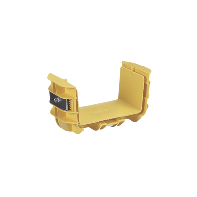 Union Recta "Cople", Para Canaleta FiberRunner™ 6X4, Color Amarillo