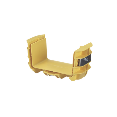Union Recta "Cople", Para Canaleta FiberRunner™ 6X4, Color Amarillo