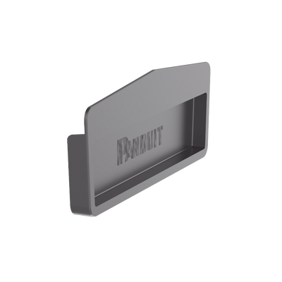 Tapa Final Para Canaletas FiberRunner™ 12x4, de Instalación a Presión, Color Negro