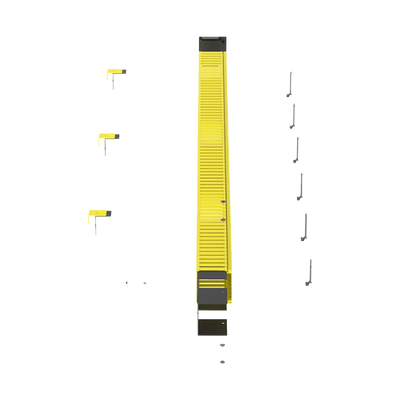 Kit de Administrador de Cables Vertical FiberRunner 4X4, Incluye Soportes de Montaje y Accesorios, Color Amarillo
