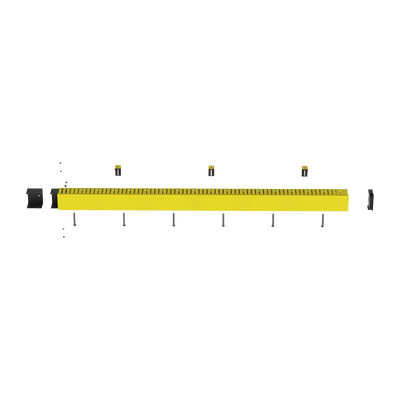 Kit de Administrador de Cables Vertical FiberRunner 4X4, Incluye Soportes de Montaje y Accesorios, Color Amarillo