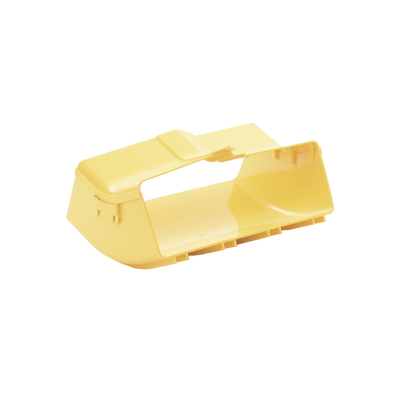 Bajada Vertical Interior de 45º con Tapa, Para uso con Canaletas 12X4 FiberRunner™, Color Amarillo