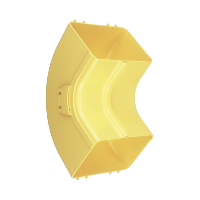 Bajada Vertical Interior de 90º con Tapa, Para uso con Canaletas 6X4 FiberRunner™, Color Amarillo