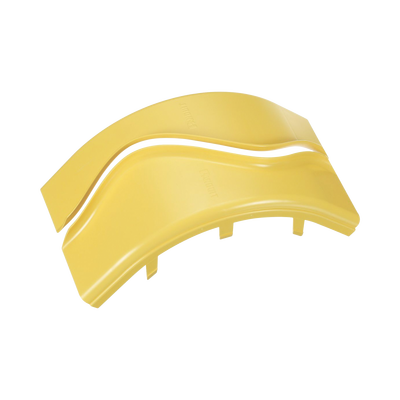 Tapa de Bajada Vertical Exterior de 90º, Para uso con Canaletas 6X4 FiberRunner™, Color Amarillo