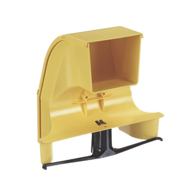Bajada Para Canaleta FiberRunner™, Uso con Medidas 4x4, 6X4, 12X4, o 24X12, Con Reducción a 4X4, Color Amarillo