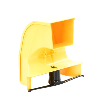 Bajada Para Canaleta FiberRunner™, Uso con Medidas 4x4, 6X4, 12X4, o 24X12, Con Reducción a 4X4, Color Amarillo