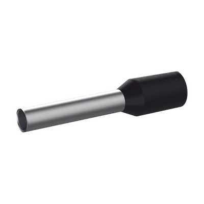 Ferrule Aislado PAN-TERM para Cable 16 AWG, Largo 16.5mm, DIN Color Negro. Paquete 500 Piezas