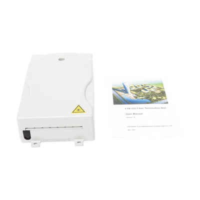 Caja Terminal de Fibra Óptica para instalación en interior, montaje en pared, 8 acopladores SC/APC monomodo, hasta 24 empalmes