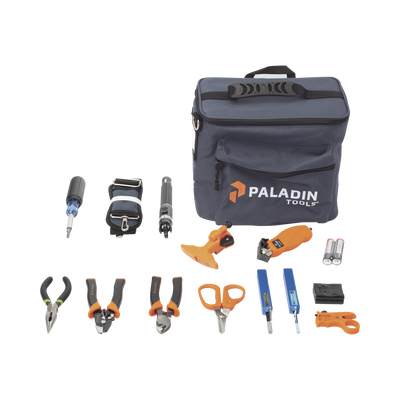 Kit de Herramientas Pro para Instalación de Fibra Óptica con accesorios de limpieza de puertos/conectores y desforradoras de fibra óptica